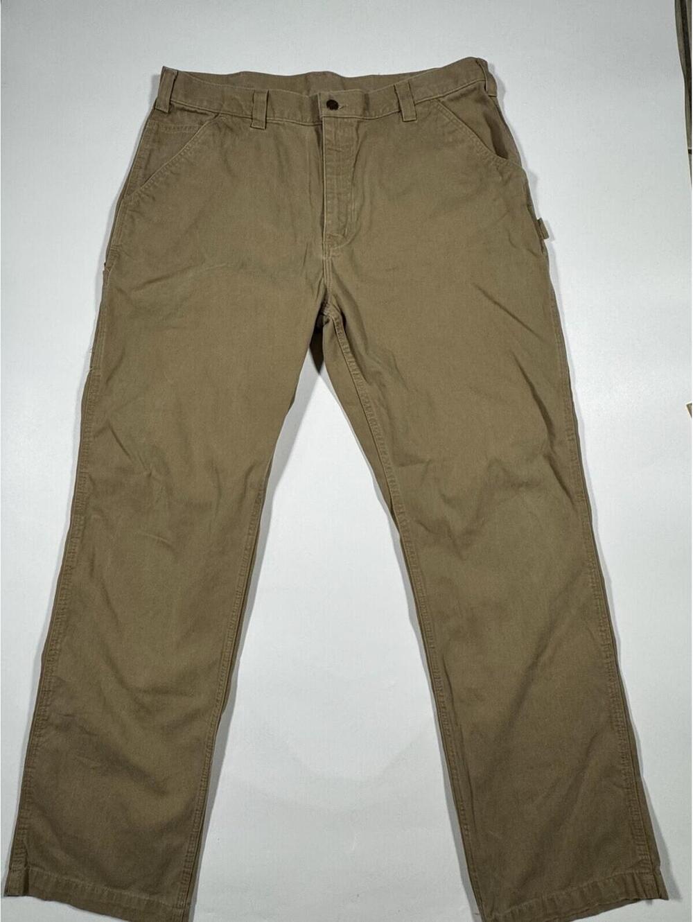 Carhartt Relaxed Fit Carpenter Pants Tan Duck Canvas 40x34 Men’s